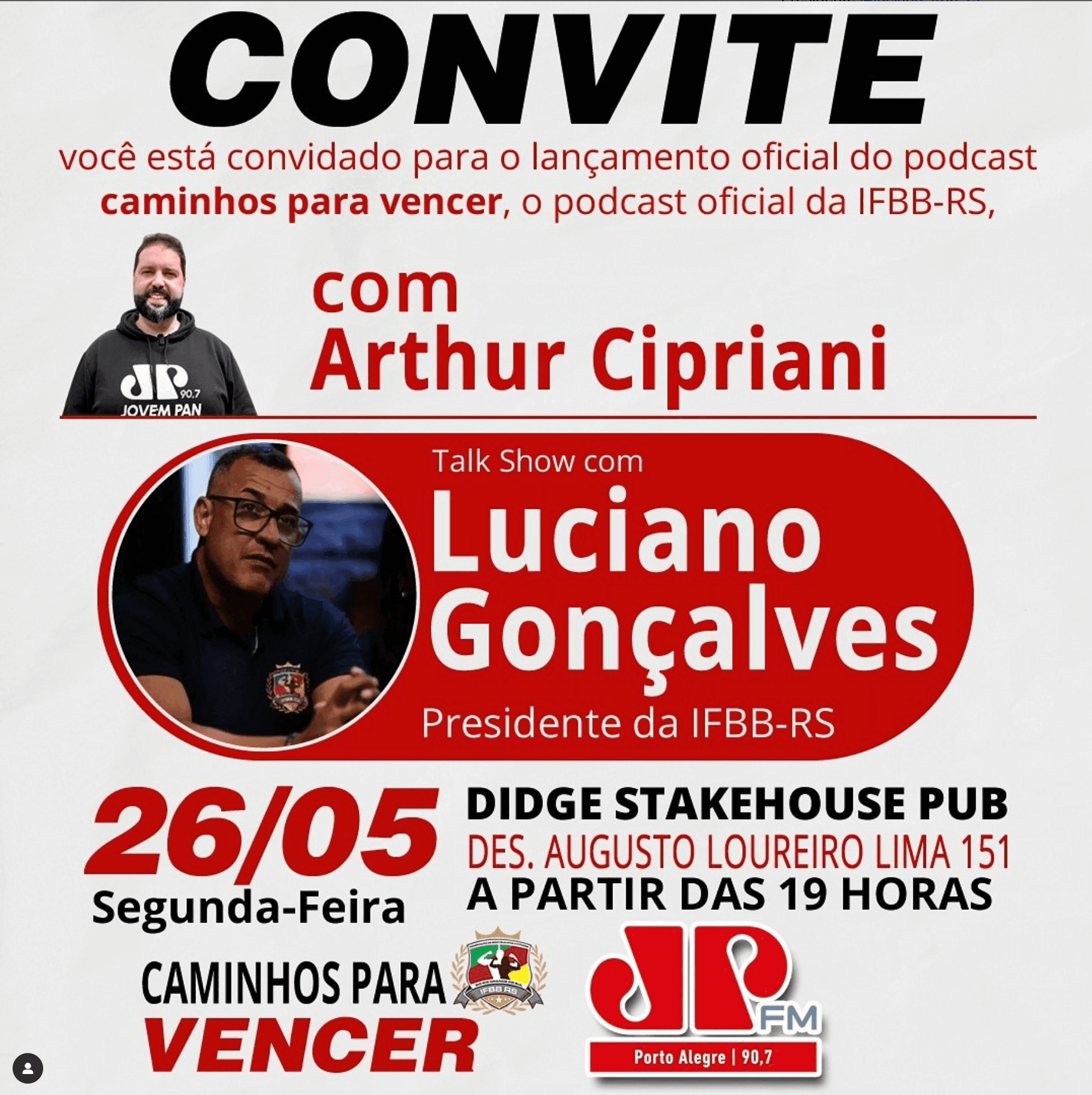 IFBB-RS Lança Podcast junto a Jovem-Pan Porto Alegre